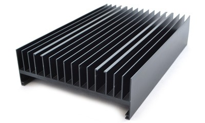 Aluminum extrusion heatsink black anodized