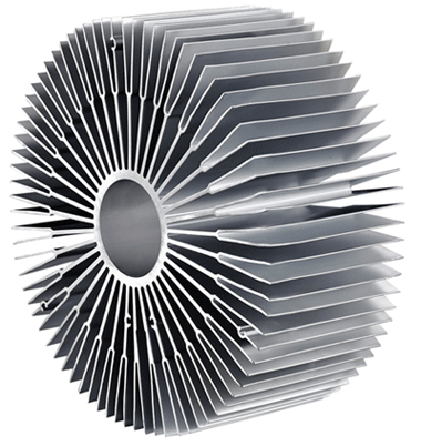 Aluminum extrusion sunflower heatsink